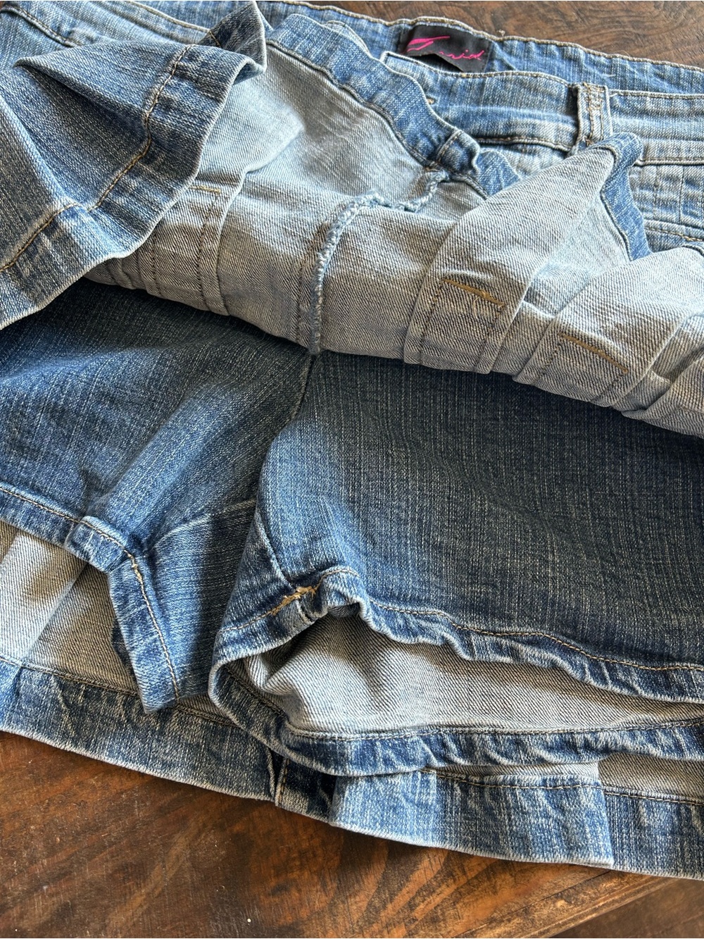 torrid Blue Denim Pleated Mini Skirt - Picture 6 of 6